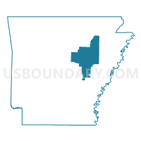 White, Jackson, Prairie & Woodruff Counties PUMA in Arkansas